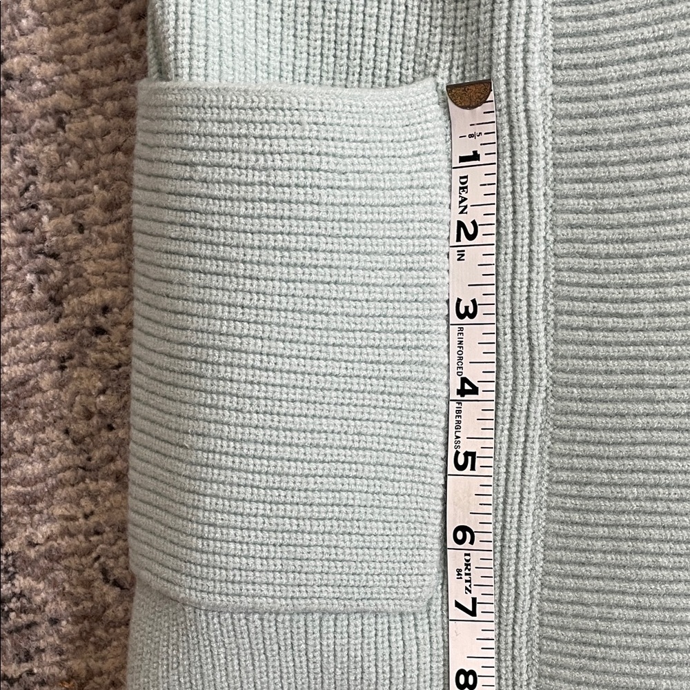 ANN TAYLOR Cardigan knit Long Duster sweater with belt seafoam green - Picture 16 of 16